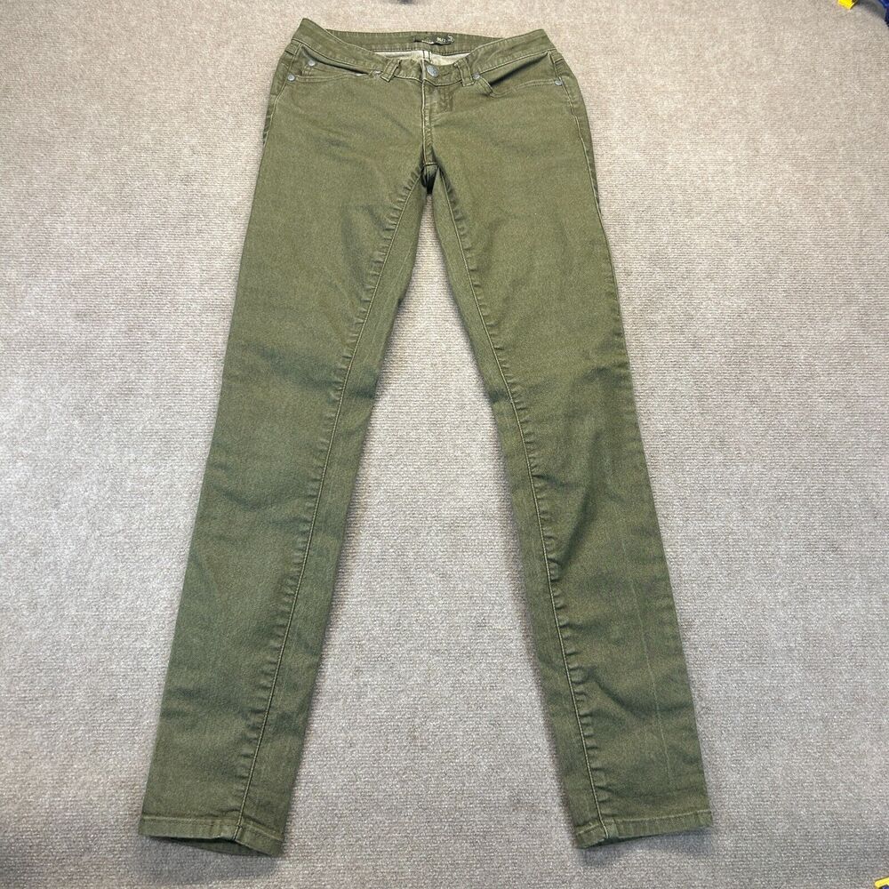 prAna Kayla Jeans Women's Size 00 Reg Green Stretch Organic Cotton 31"